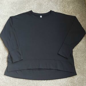 Joe Fresh Black Long Sleeve Top Relaxed Fit